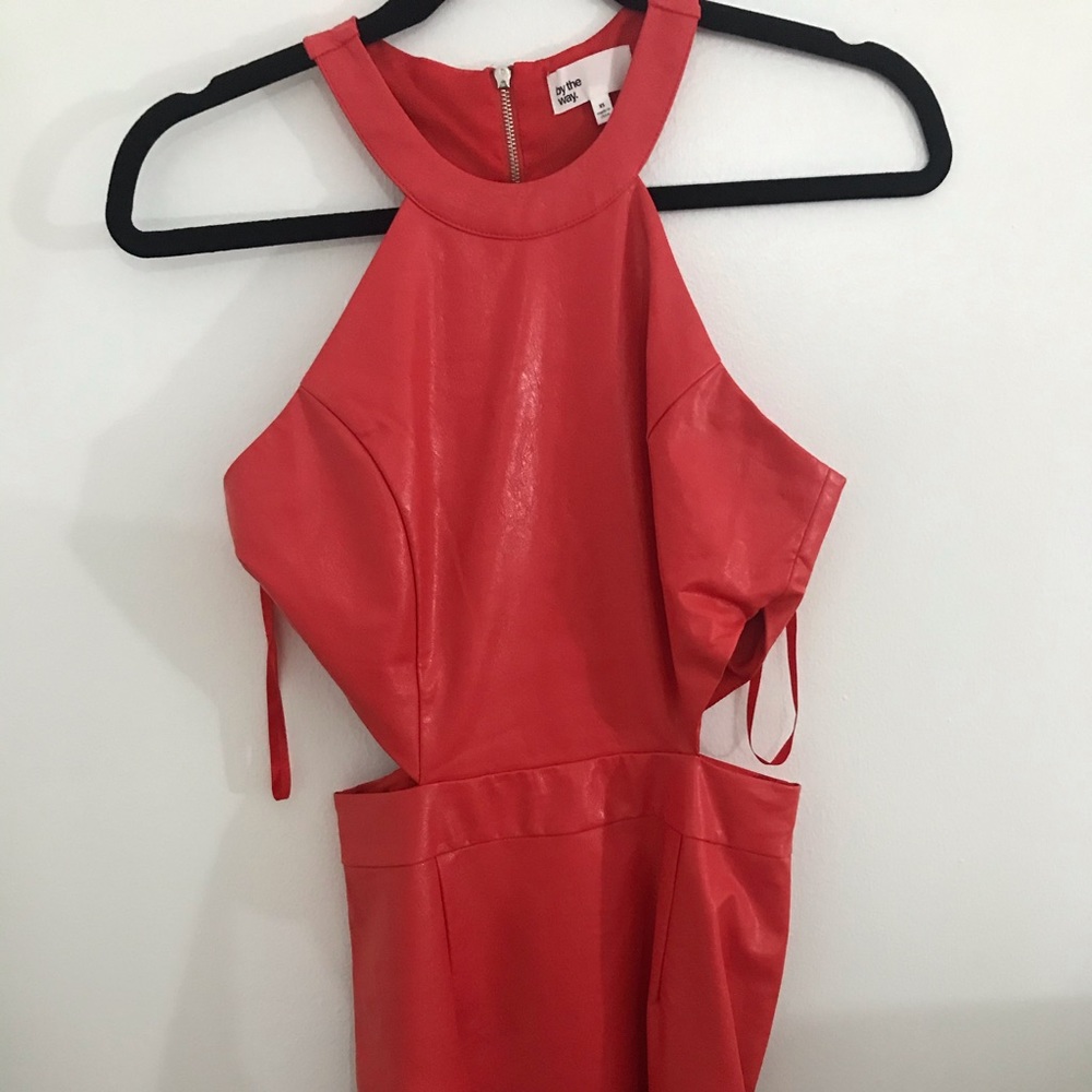 Pleather mini dress from revolve